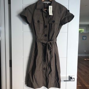 Gerard Darel brown shirt dress FR36 US4 NWT flaw